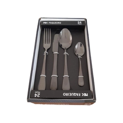 Faqueiro Black 24 Pecas U2.0225011.z9999 Jolitex