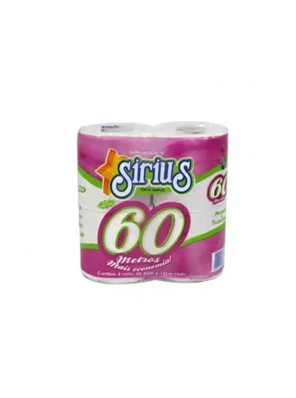 Papel Higienico Sirius Perfumado C/4 60mt