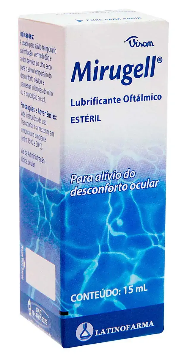 Mirugell Latinofarma Caixa 15ml Lubrificante Oftálmico