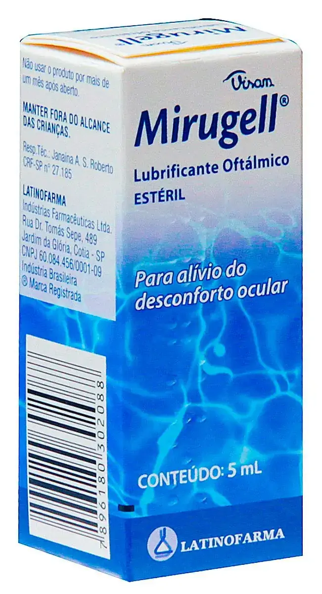 Mirugell Latinofarma Caixa 5ml Lubrificante Oftálmico