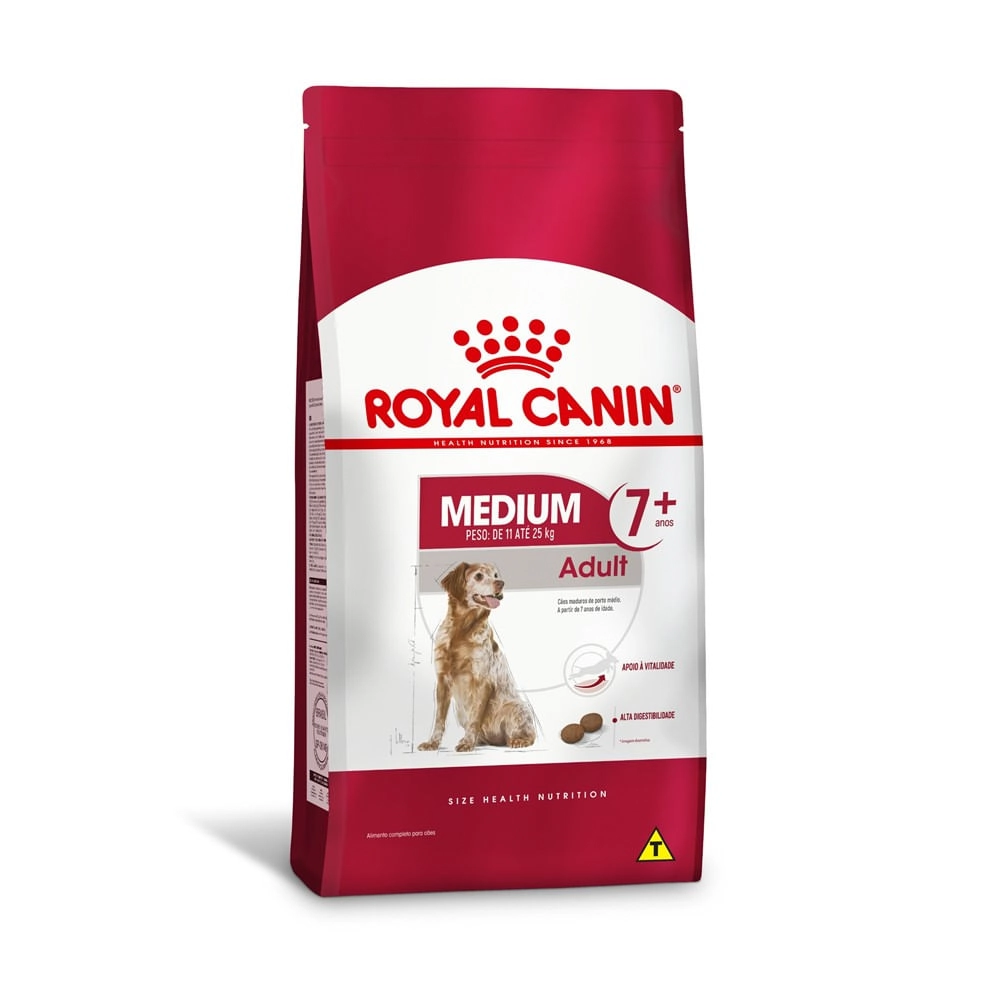 Ração Royal Canin Cães Medium Adulto 7+ 15kg