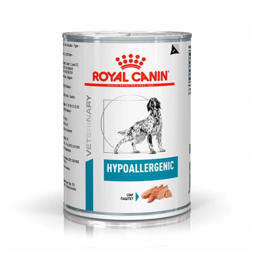 Ração úmida Royal Canin Lata Canine Veterinary Diet Hypoallergenic Wet Para Cães 400 G