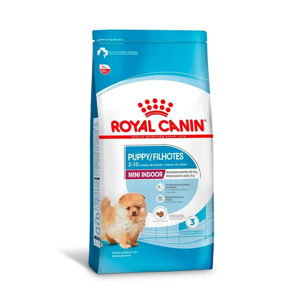 Ração Royal Canin Cães Filhotes Puppy Mini Indoor 2,5kg