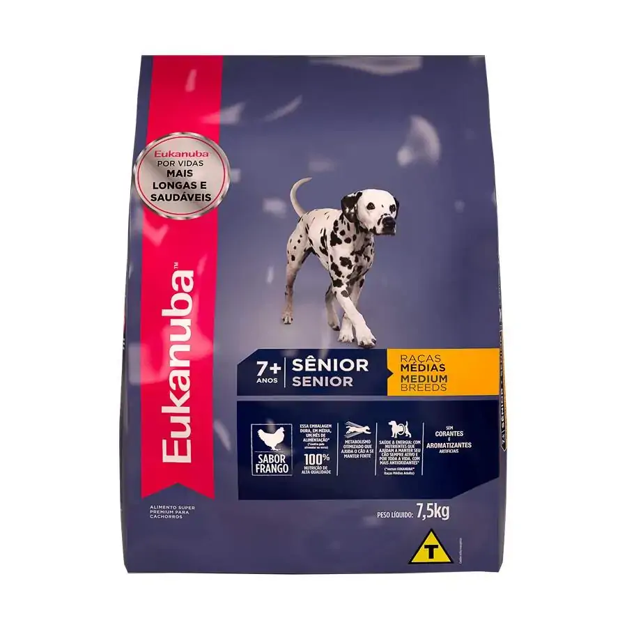 Eukanuba Raças Medias Senior 7.5kg