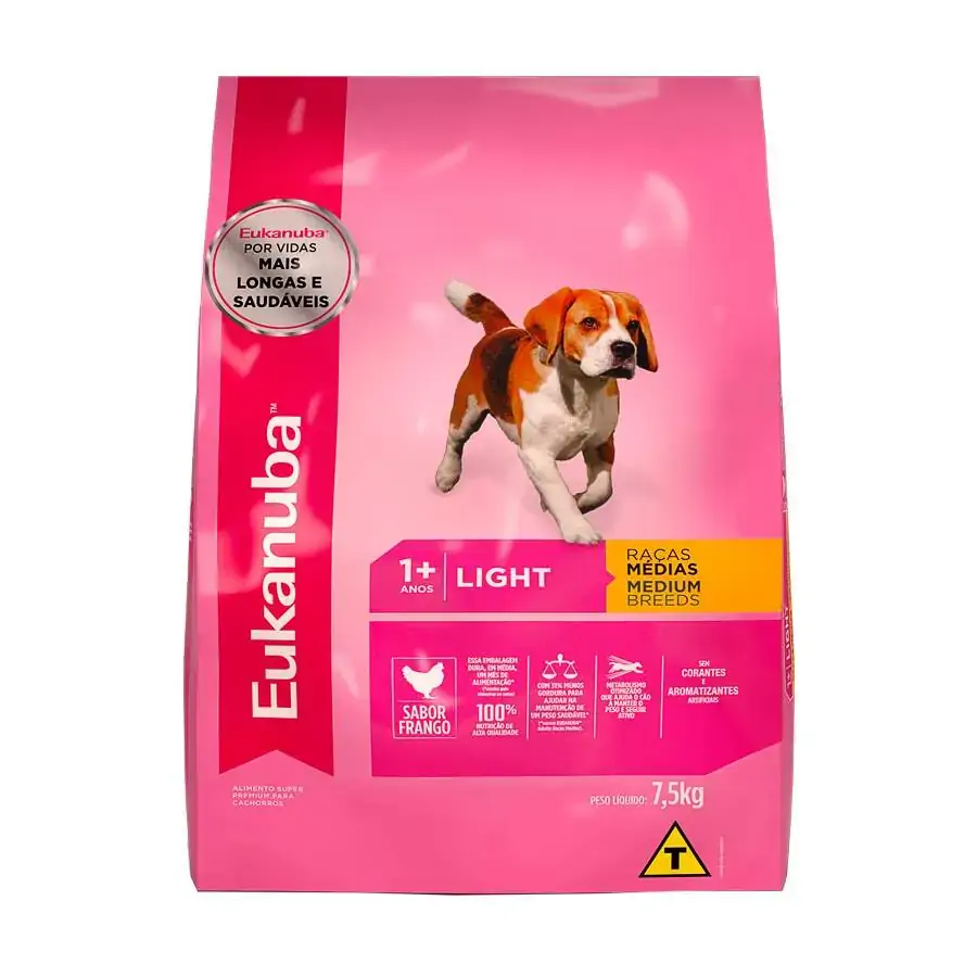 Eukanuba Raças Medias Light 7.5kg