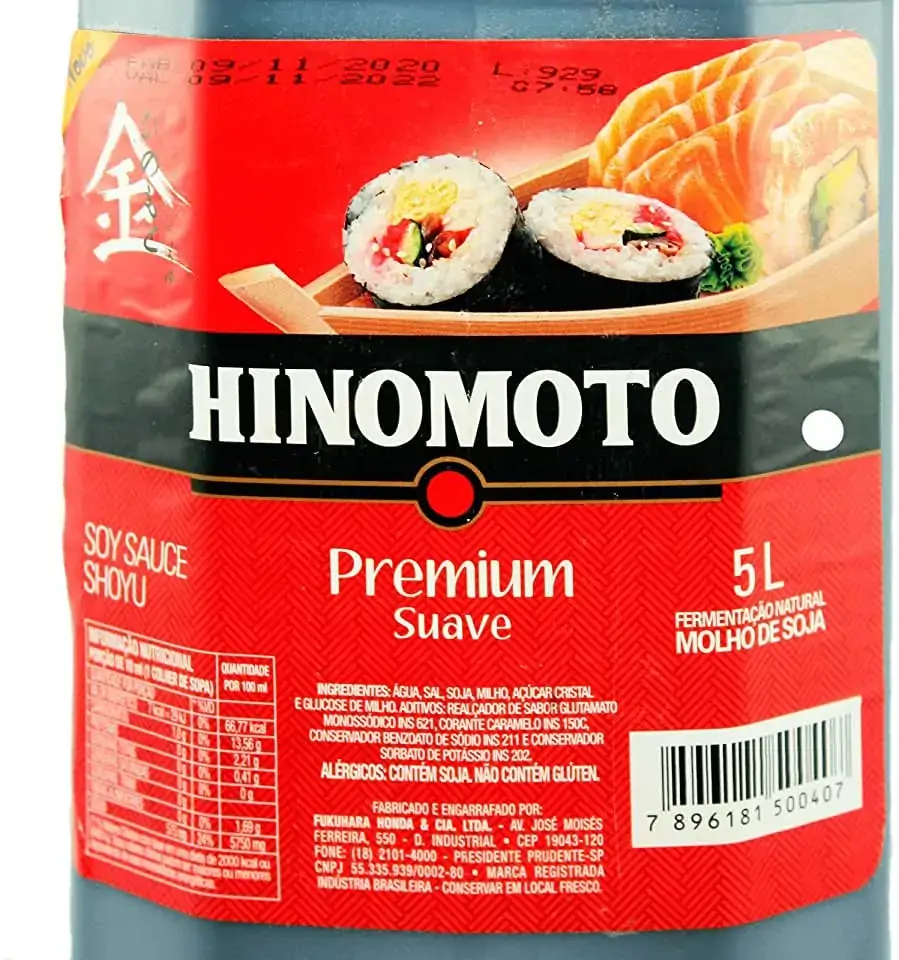 Molho Shoyu Hinomoto 5l Premium