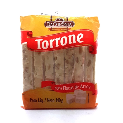 Torrone De Amendoim Com Flocos De Arroz Dacolônia Pacote 140g