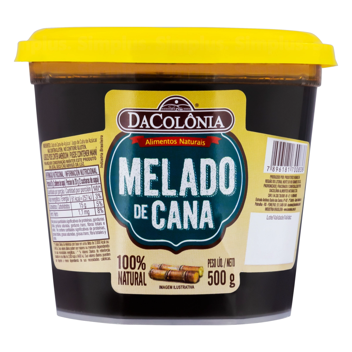 Melado De Cana Dacolônia Pote 500g