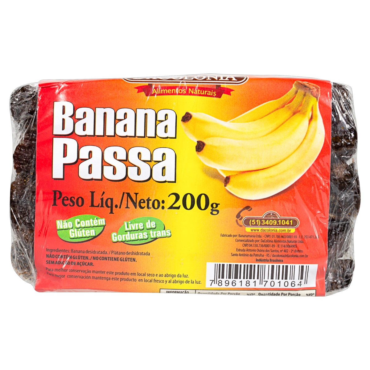 Banana Passa Dacolônia Pacote 200g