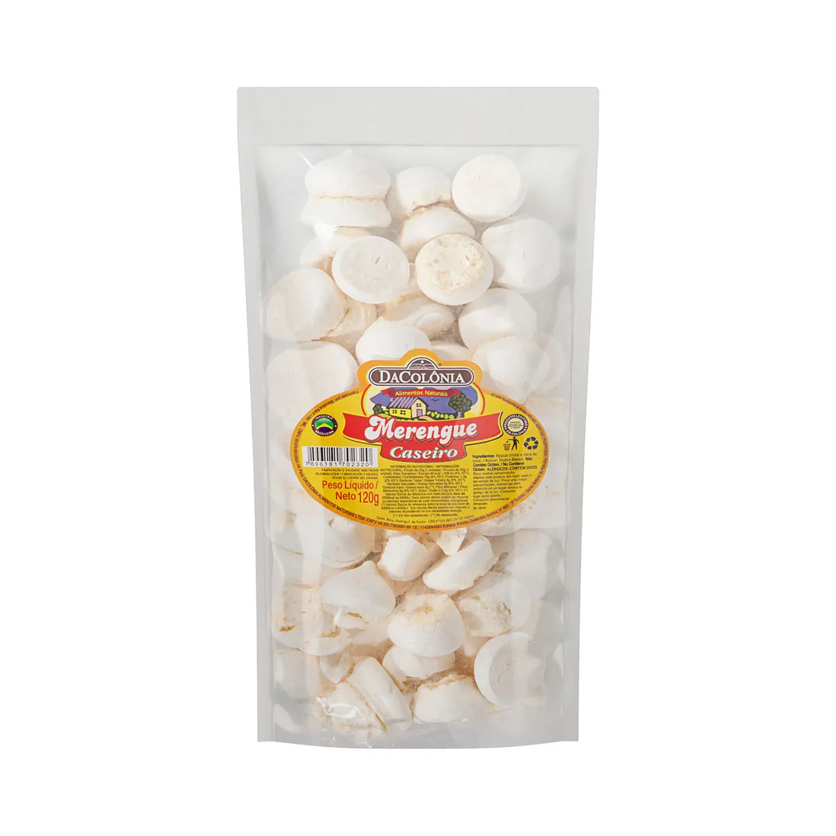 Merengue Caseiro Dacolônia Pacote 120g
