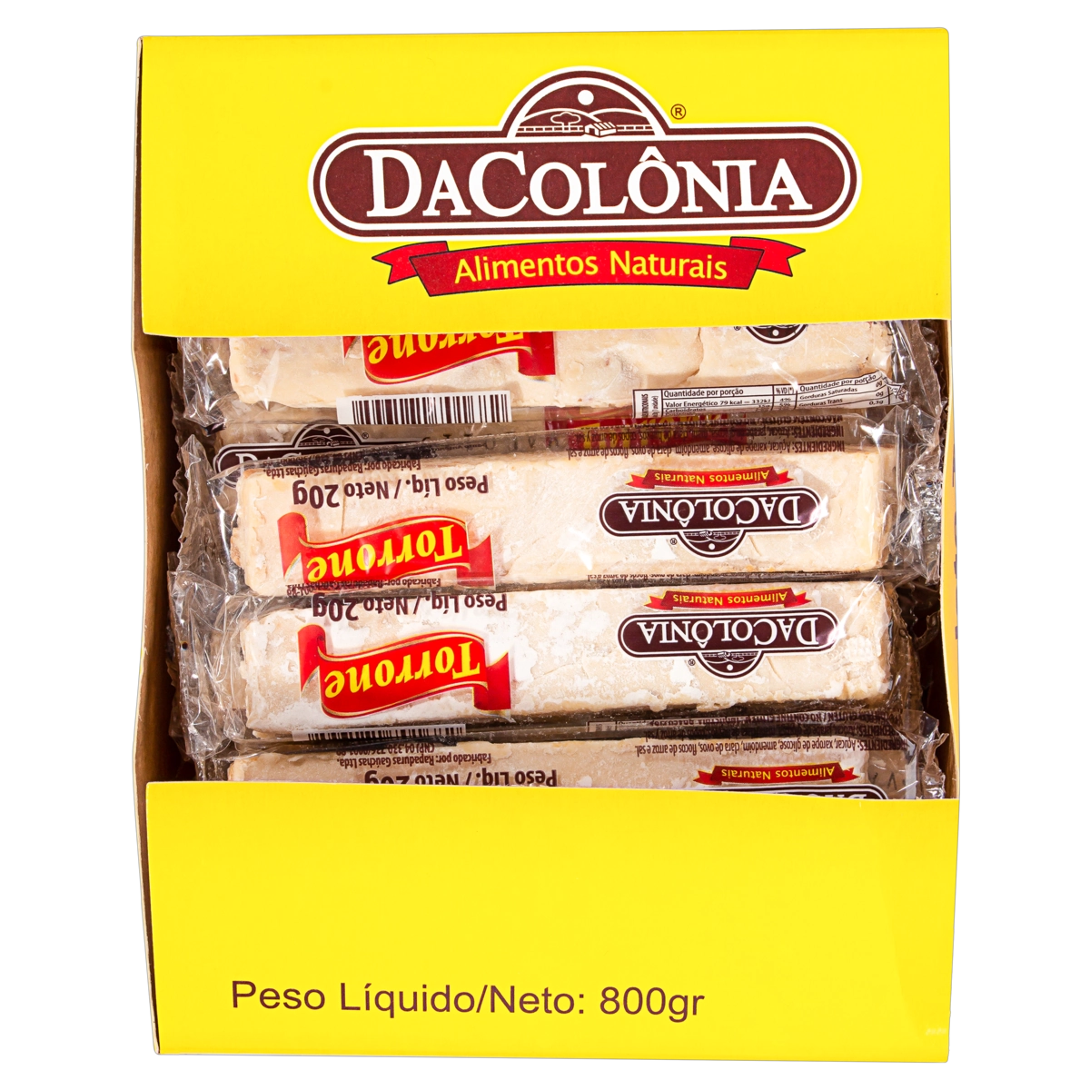 Mandolate Torrone Dacolônia Caixa 800g