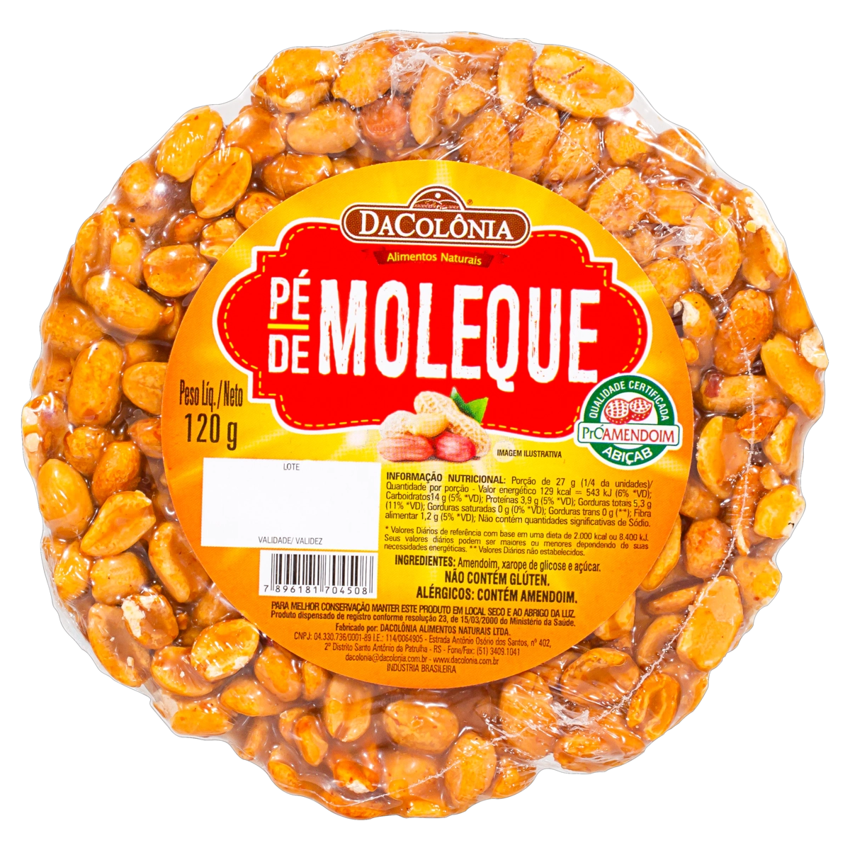 Pé De Moleque Dacolônia 120g