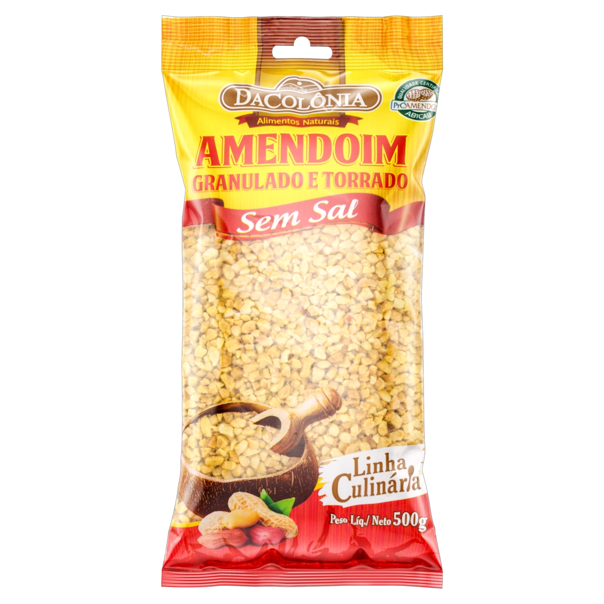 Amendoim Granulado Torrado Dacolônia Linha Culinária Pacote 500g