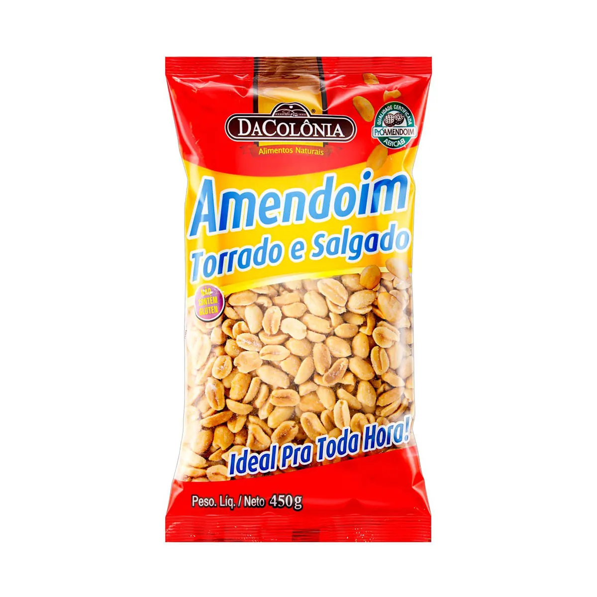 Amendoim Torrado Salgado Dacolônia Pacote 450g