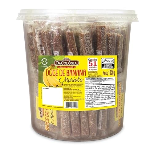 Bananada Açucarada Dacolônia Pote 1,02kg 51 Unidades