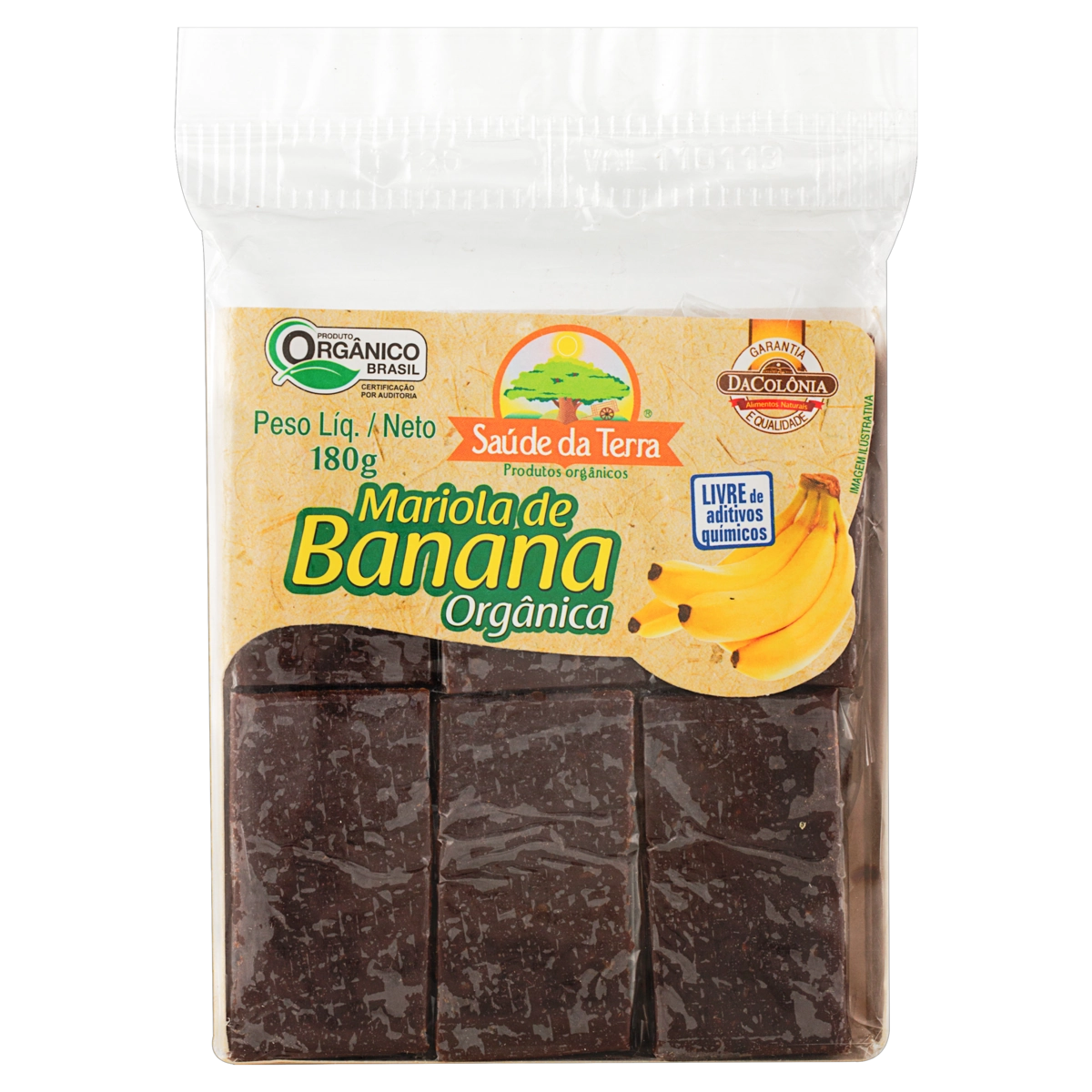 Mariola De Banana Orgânica Saúde Da Terra Pacote 180g