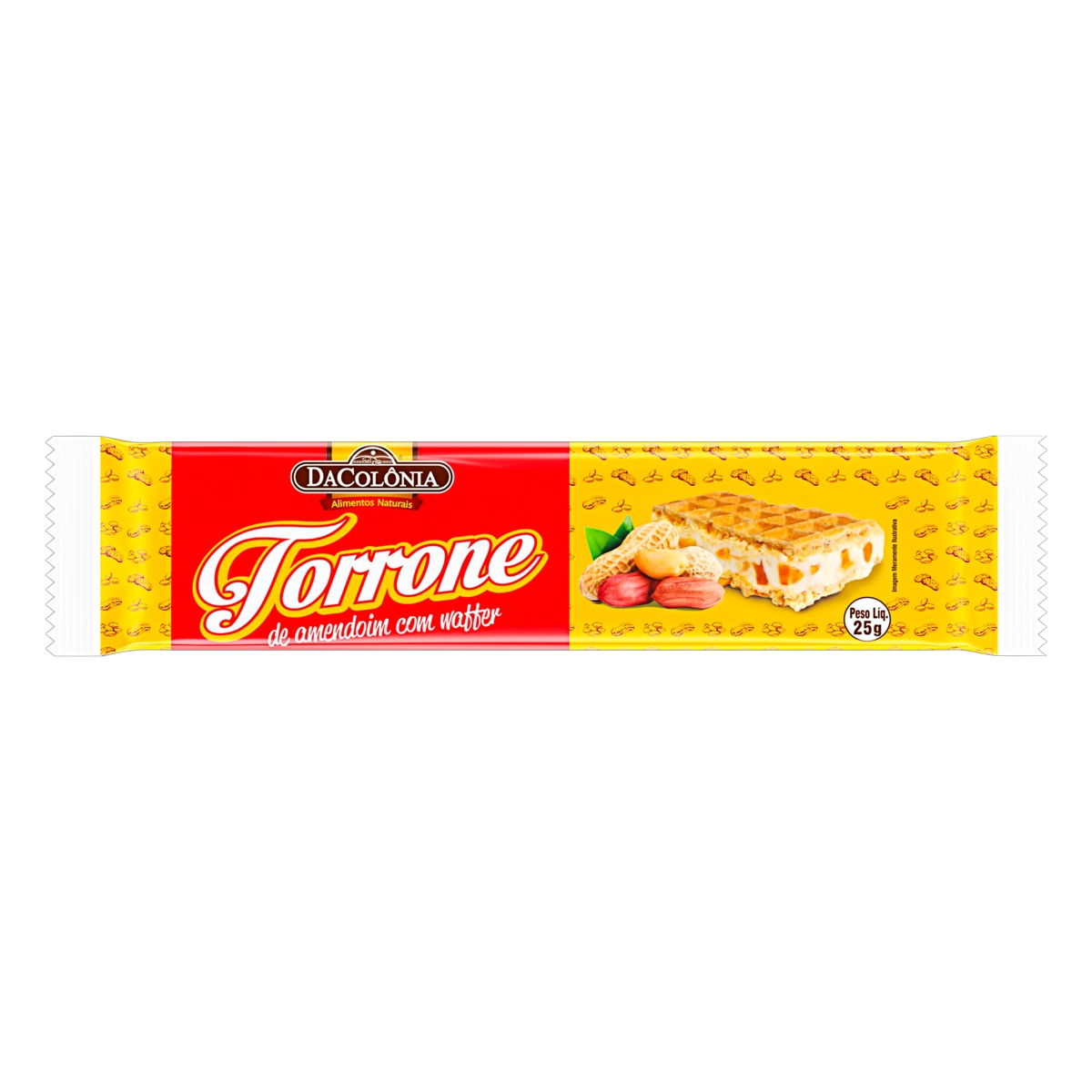 Torrone De Amendoim Com Waffer Dacolônia Pacote 25g