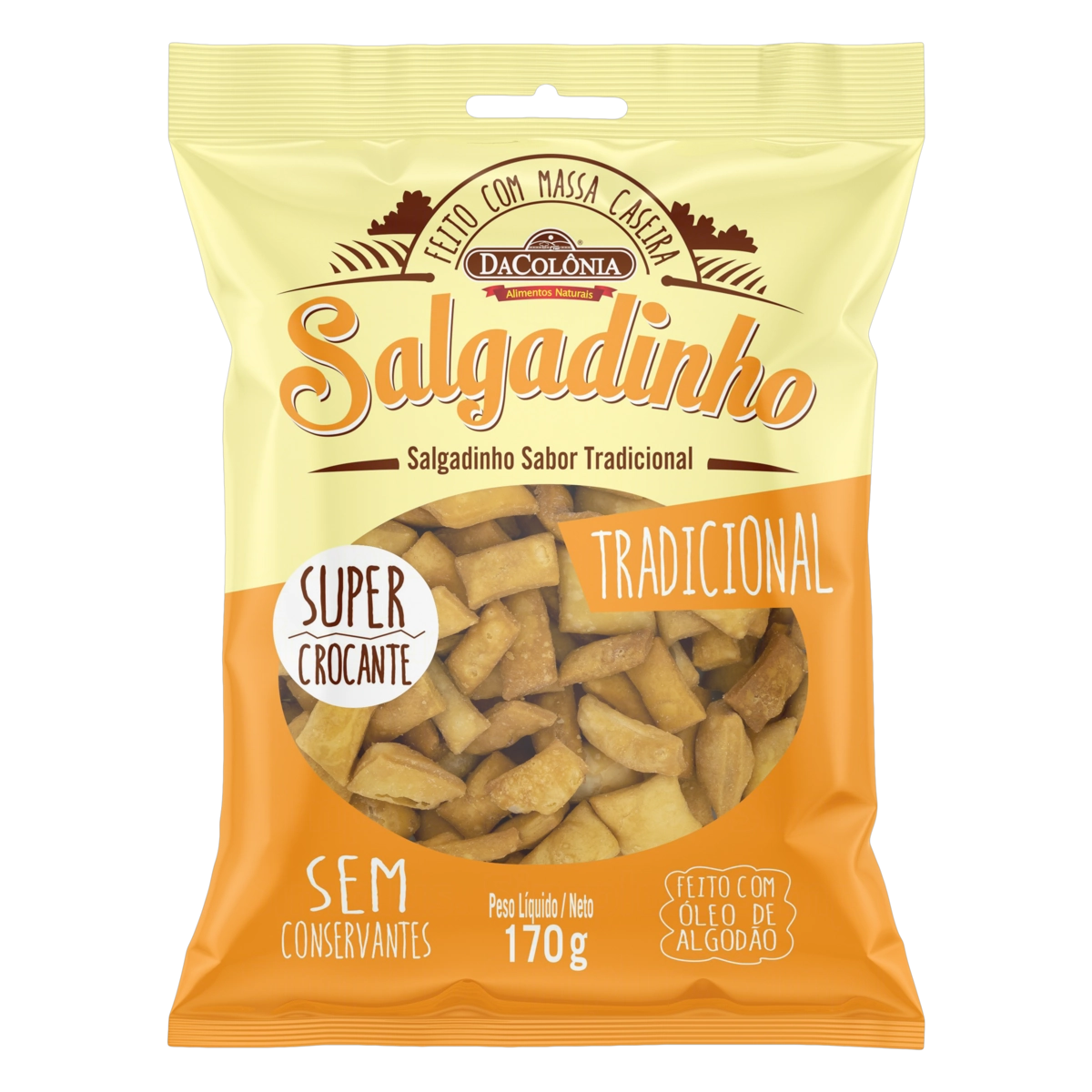 Salgadinho De Trigo Tradicional Dacolônia Pacote 170g