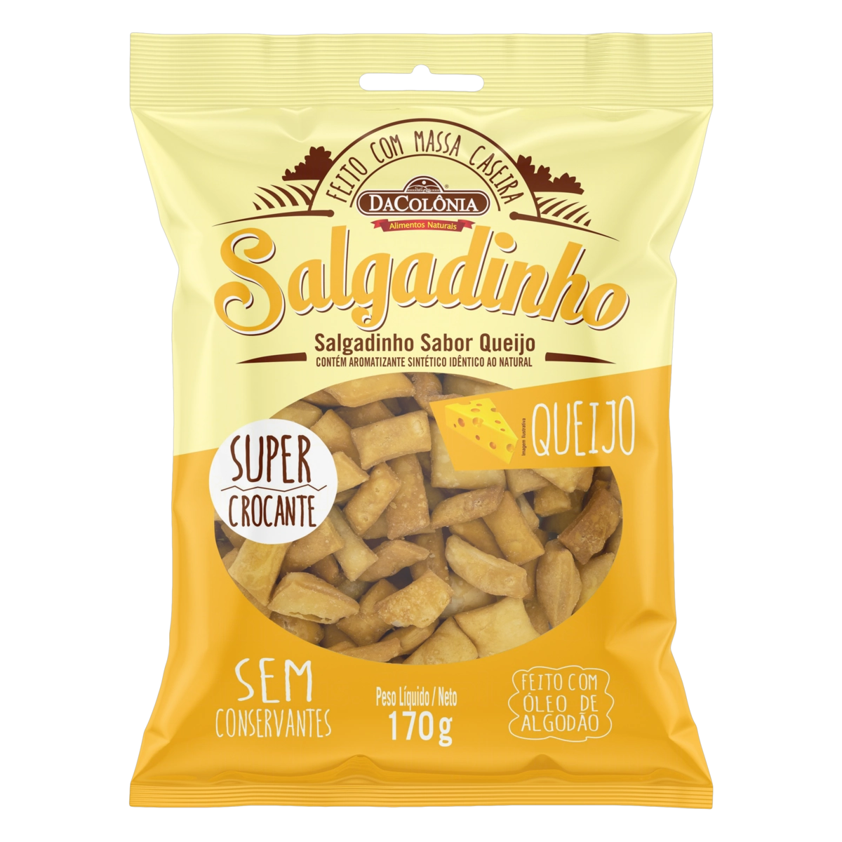 Salgadinho De Trigo Queijo Dacolônia Pacote 170g