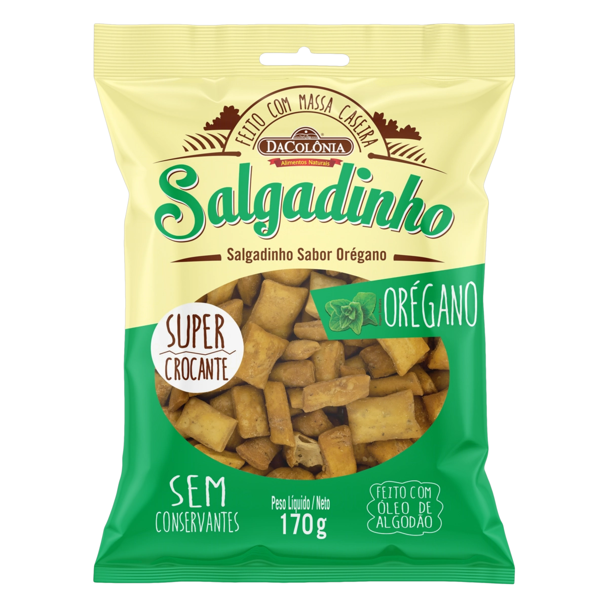 Salgadinho De Trigo Orégano Dacolônia Pacote 170g