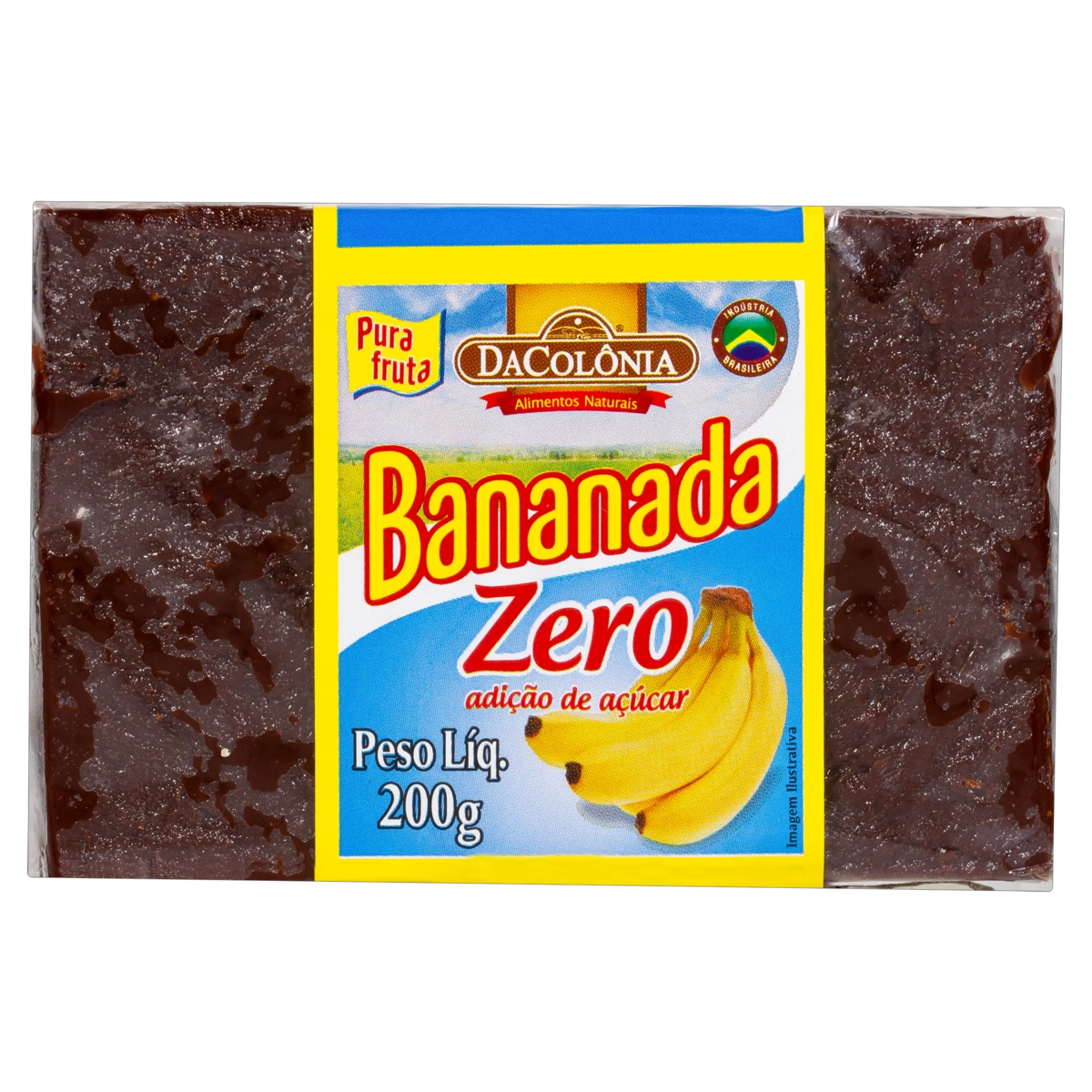 Bananada Sem Adição De Açúcar Dacolônia Pacote 200g