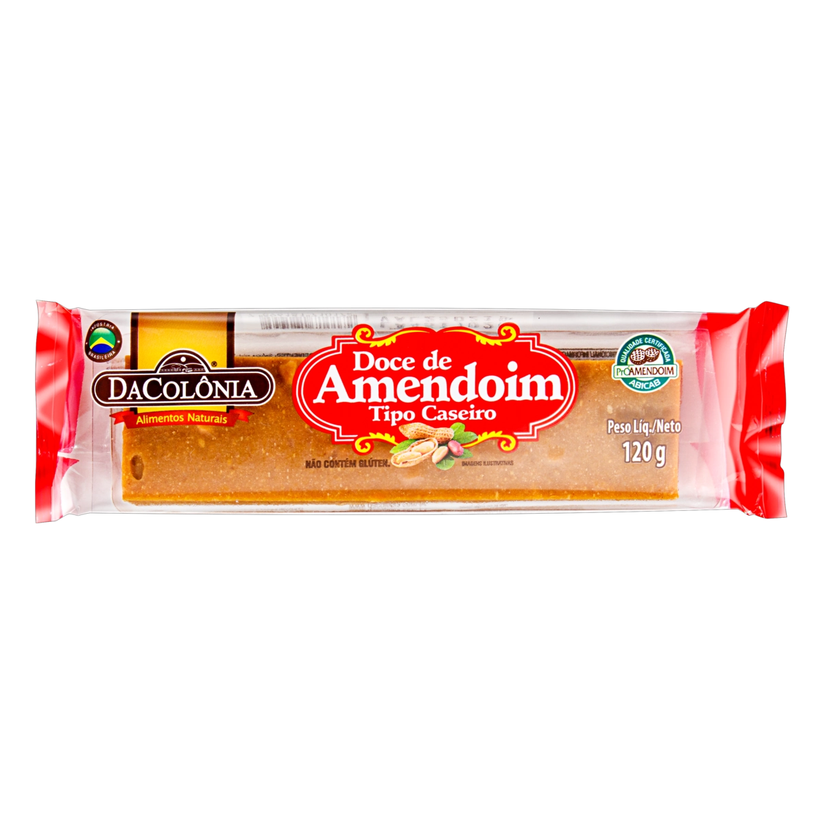 Doce De Amendoim Caseiro Dacolônia Pacote 120g