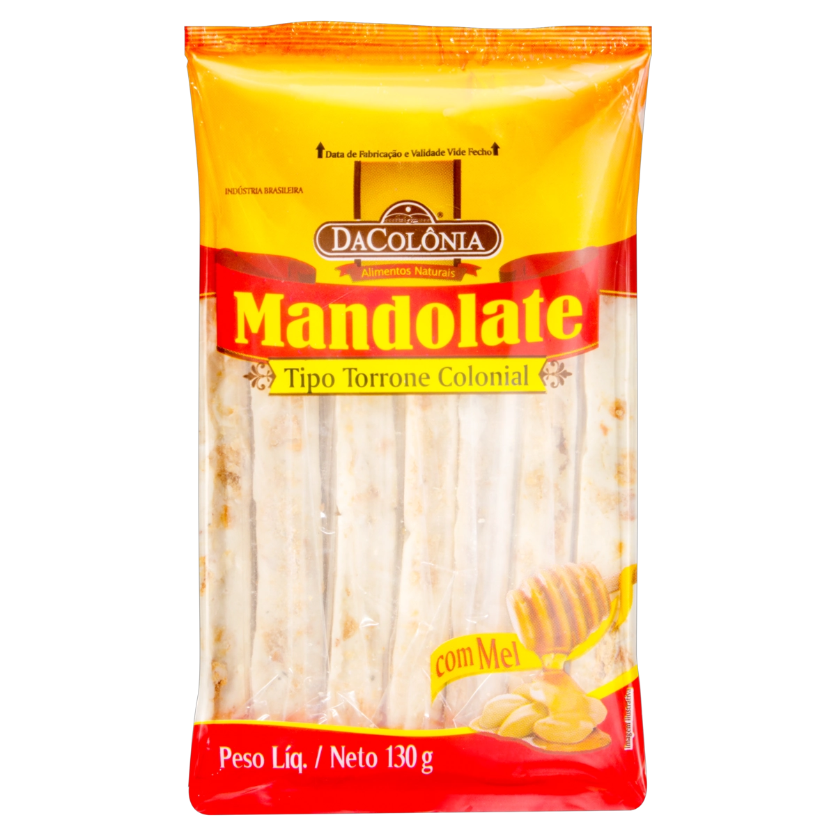 Mandolate Torrone Colonial Com Mel Dacolônia Pacote 130g