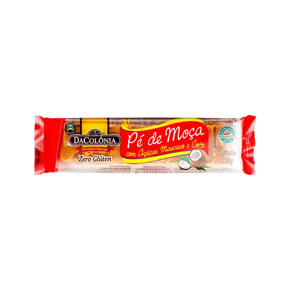 Pé De Moça Com Açúcar Mascavo E Coco Dacolônia Pacote 110g