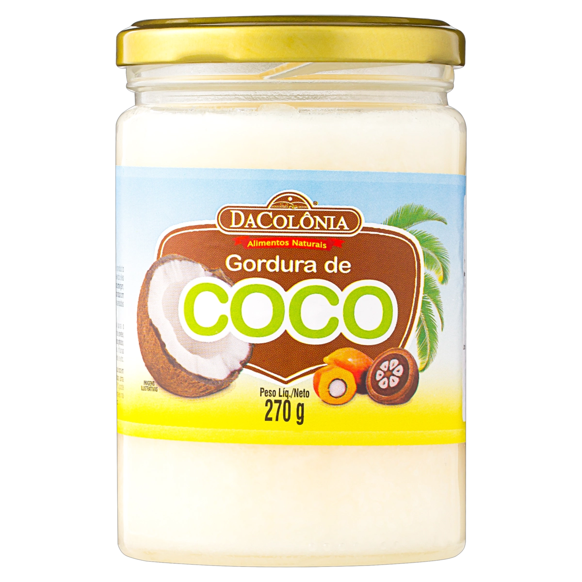 Gordura De Coco Dacolônia Vidro 270g