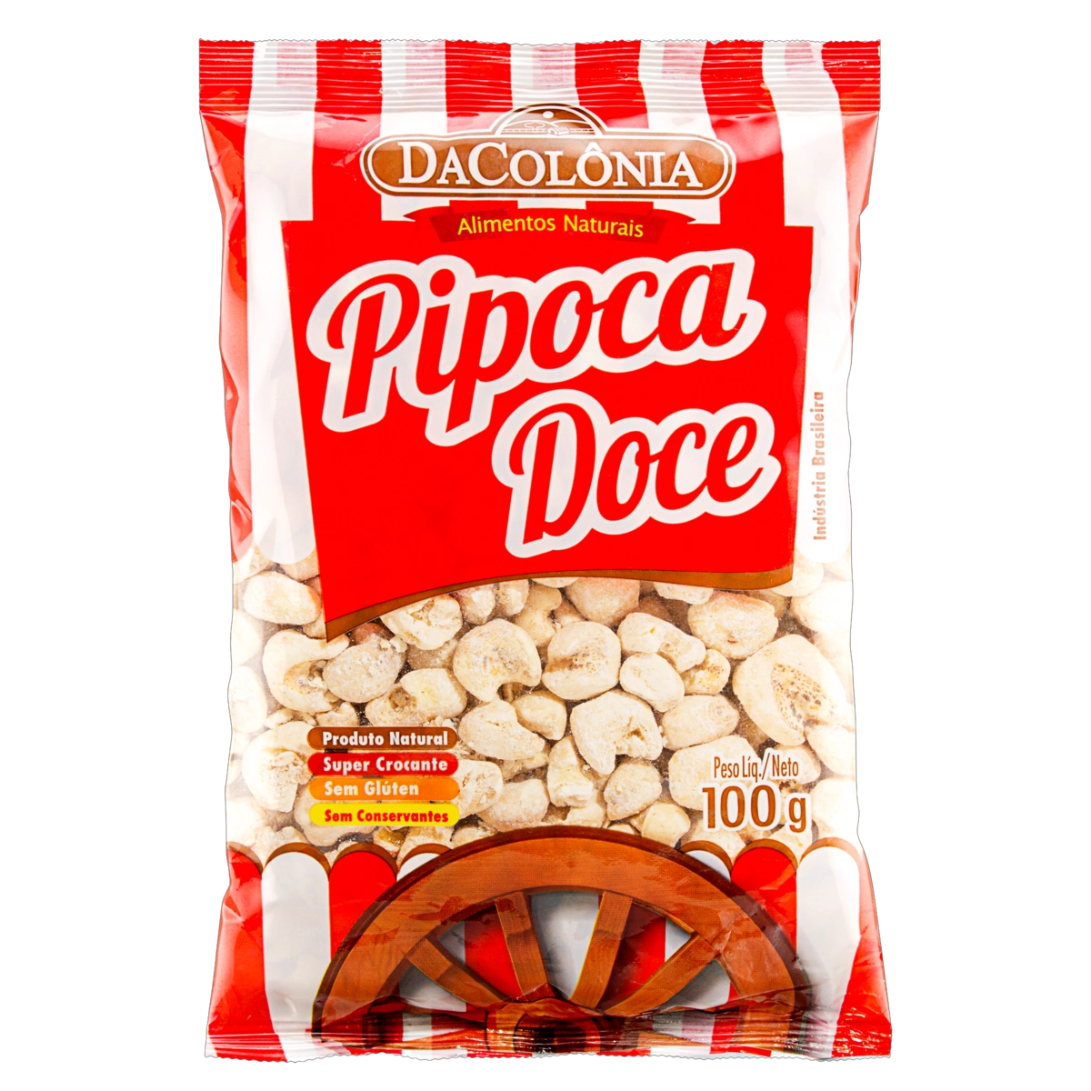 Pipoca Pronta Doce Natural Dacolônia Pacote 100g