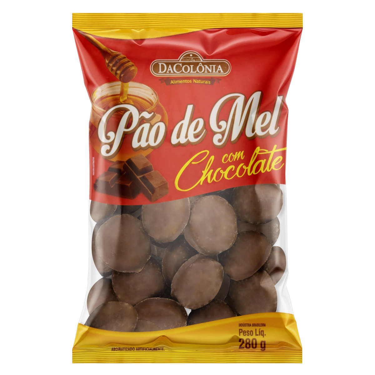 Pão De Mel Com Chocolate Dacolônia Pacote 280g