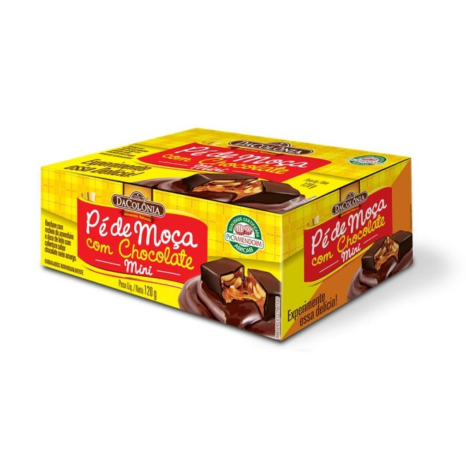 Mini Pé De Moça Com Chocolate Dacolônia Caixa 120g
