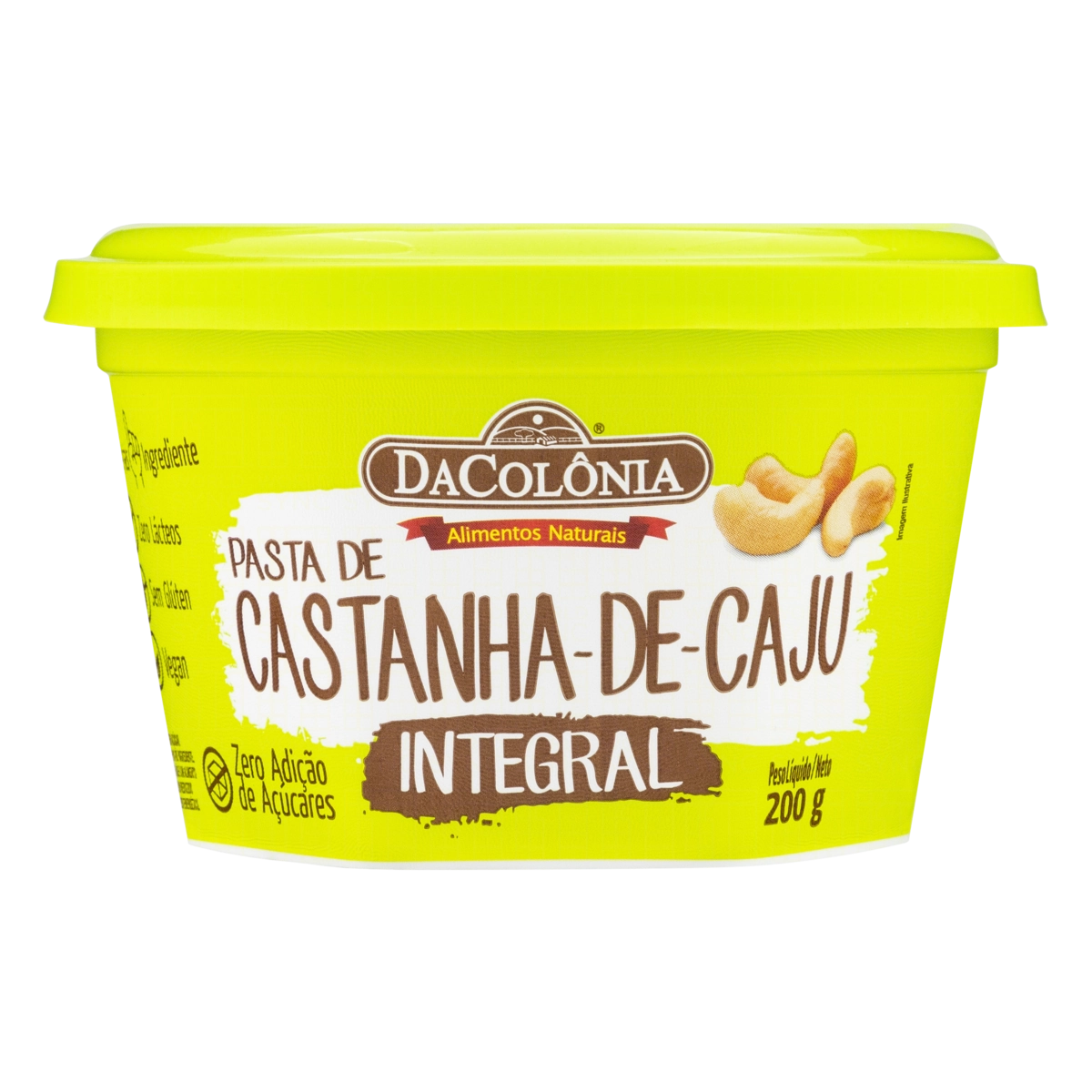 Pasta De Castanha De Caju Integral Dacolônia Pote 200g