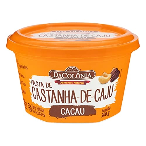 Pasta De Castanha De Caju Com Cacau Dacolônia Pote 200g