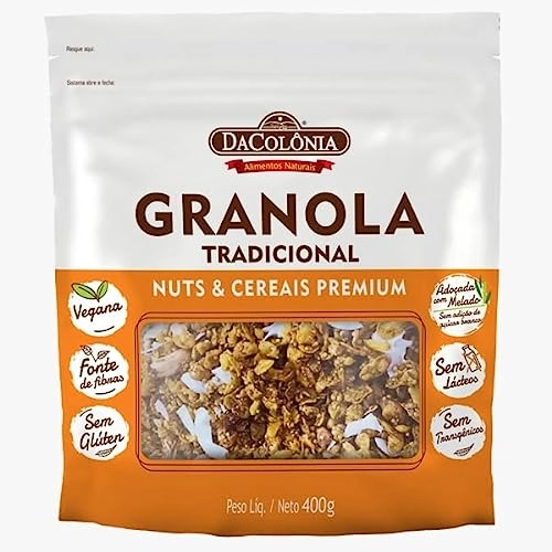 Granola Tradicional Dacolônia Nuts Cereais Premium Pouch 400g