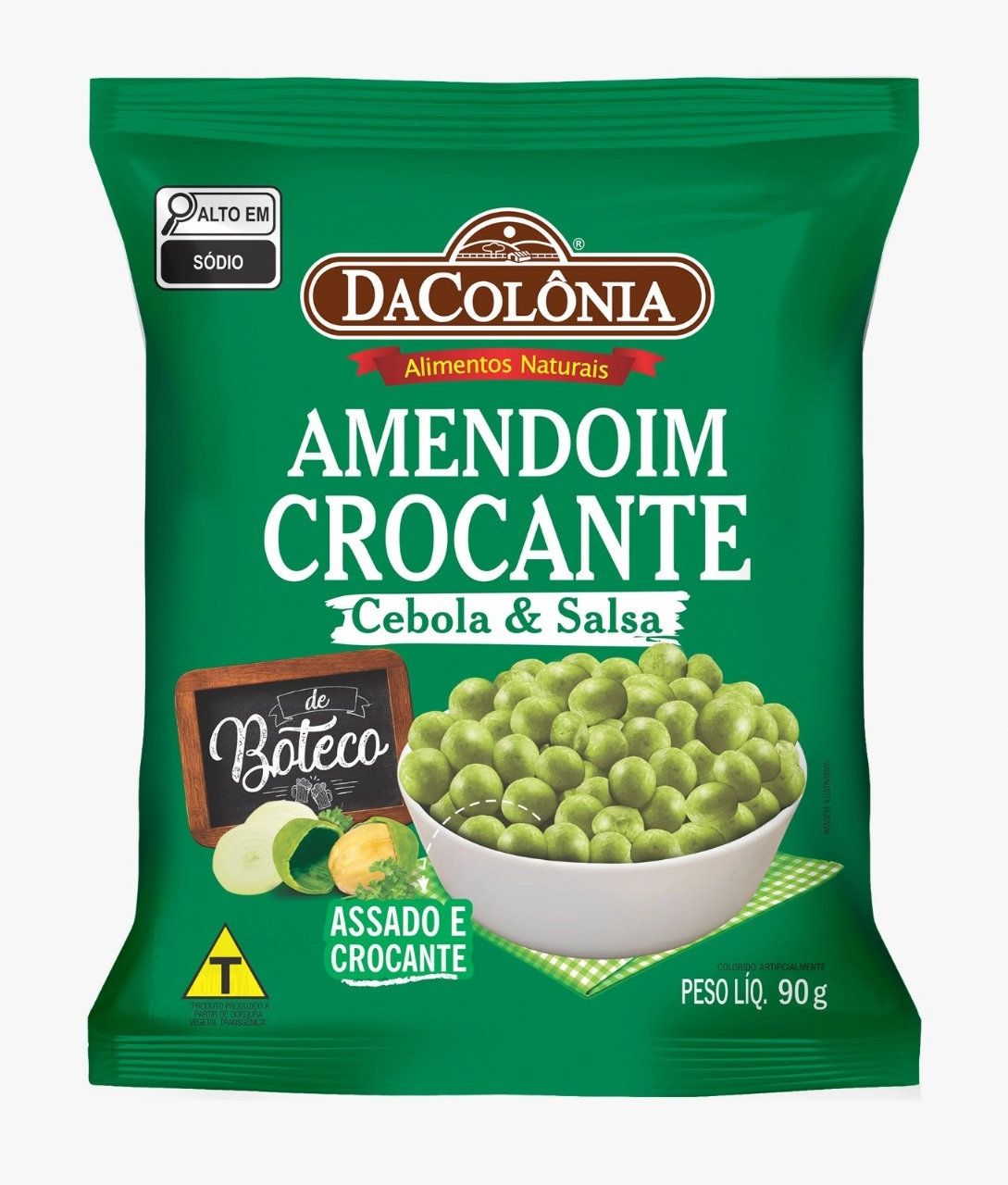 Amendoim Crocante Sabor Cebola E Salsa Dacolônia 90g