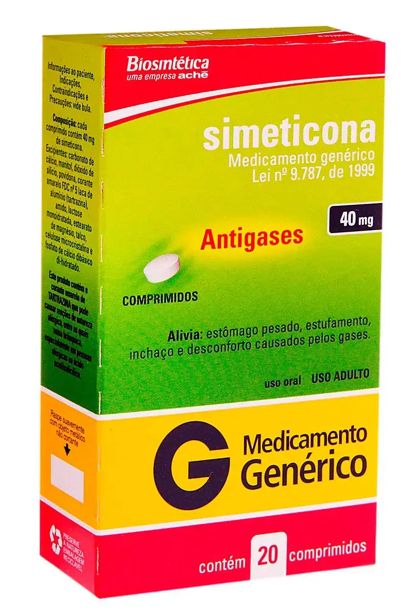 Simeticona 40mg 20comp Bio