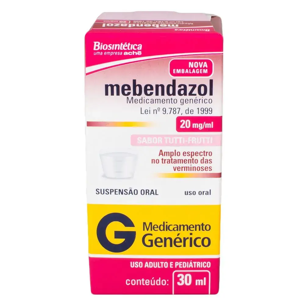 Mebendazol 20 Mg/ml Suspensão Oral Biosintética Genérico