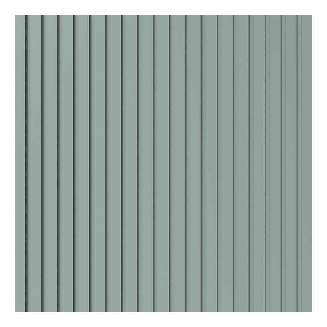 Painel Ripado Laminado 10cm Eva Autocolante Play Verde 10 Mt
