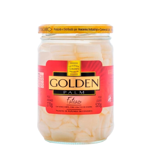 Palmito Pupunha Em Conserva Fatias Golden Palm Vidro 270g