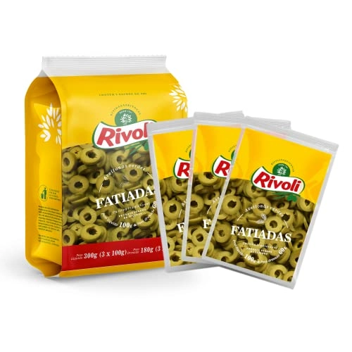 Pack Azeitona Verde Em Conserva Fatiada Rivoli Sachê 180g 3 Unidades