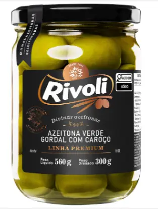 Azeitona Verde Rivoli Vd 300g Premium Go