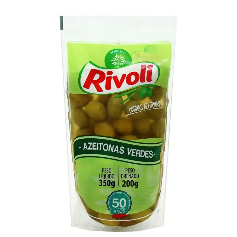 Azeitona Verde Em Conserva Com Caroço Rivoli Sachê 200g