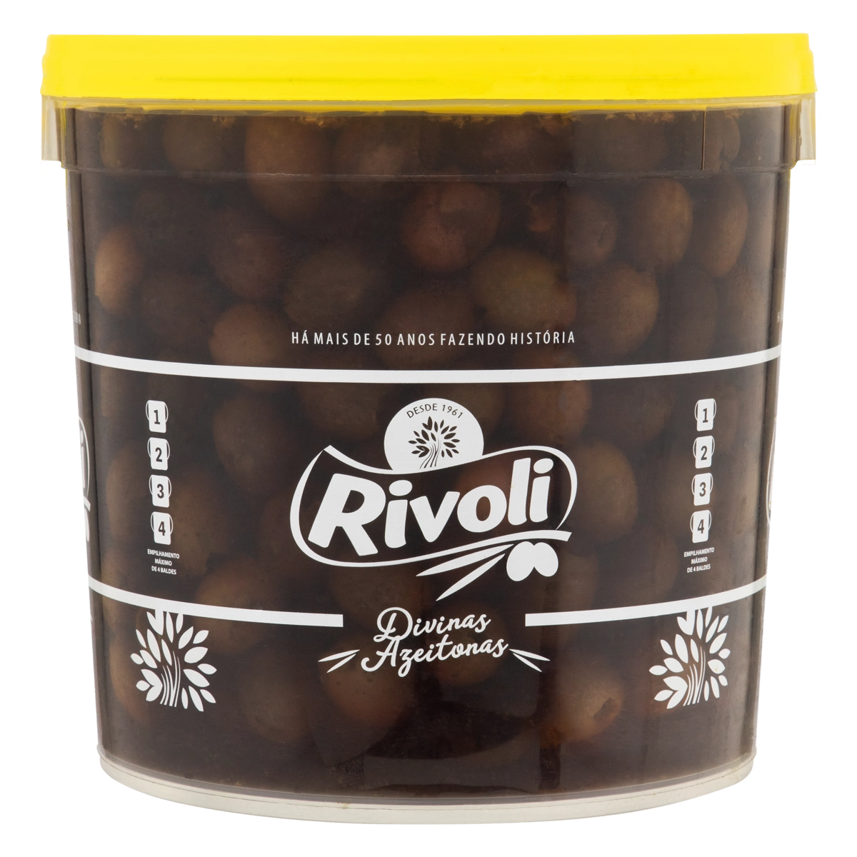 Azeitona Preta Em Conserva Sem Caroço Rivoli Balde 1,8kg