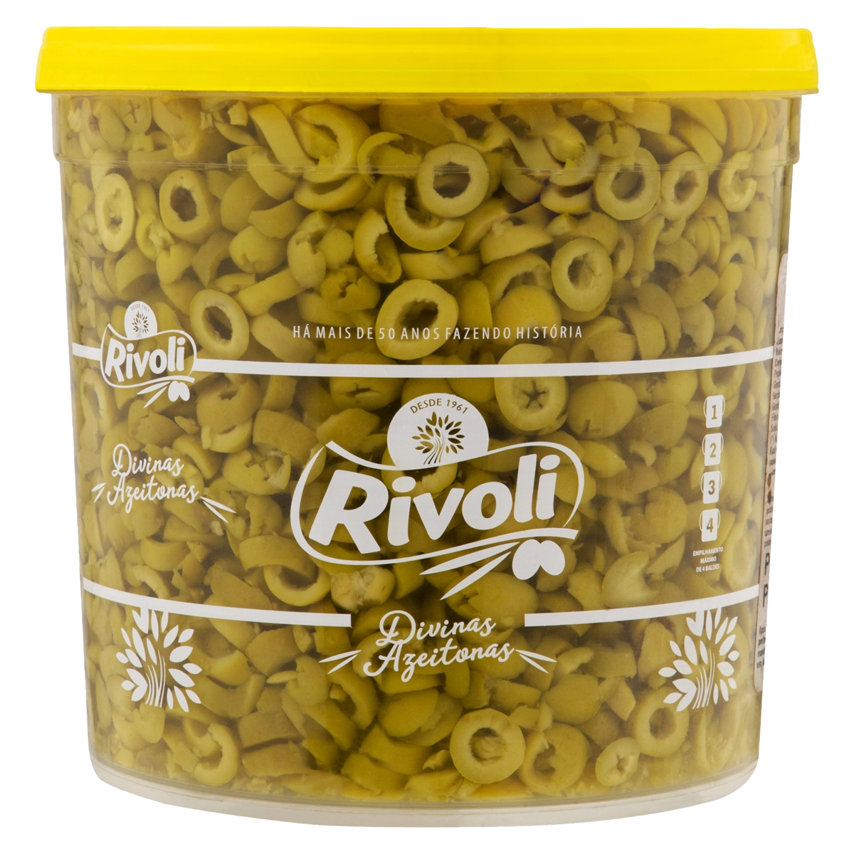 Azeitona Verde Em Conserva Fatiada Rivoli Balde 1,8kg