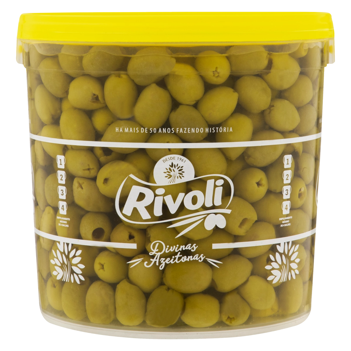 Azeitona Verde Em Conserva Sem Caroço Rivoli Balde 1,8kg