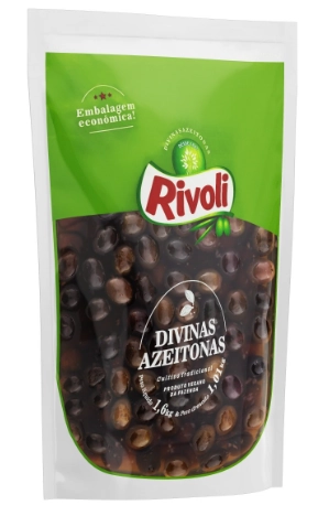 Azeitona Preta Em Conserva Com Caroço Rivoli Sachê 1,01kg Embalagem Econômica