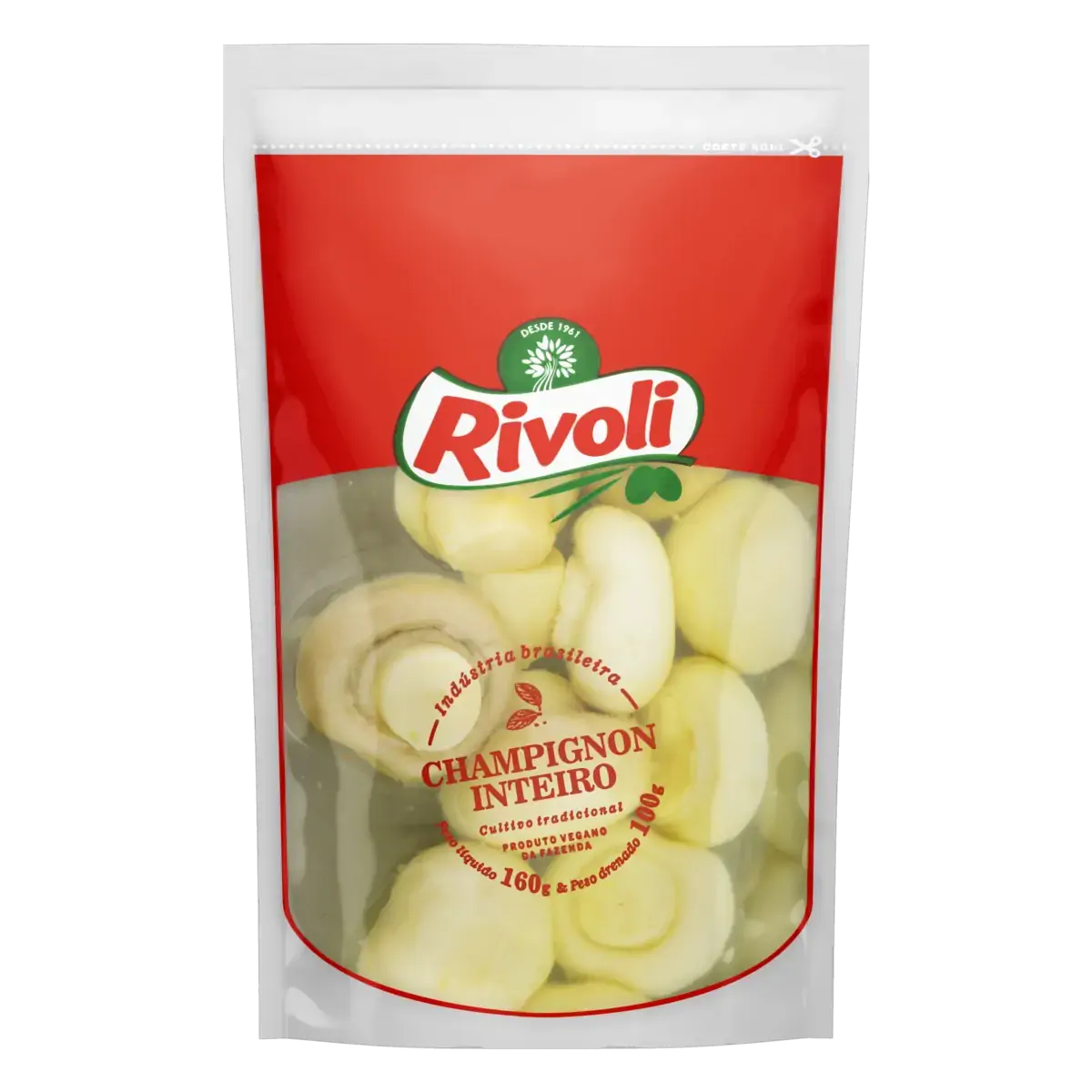 Cogumelo Champignon Em Conserva Inteiro Rivoli Sachê 100g