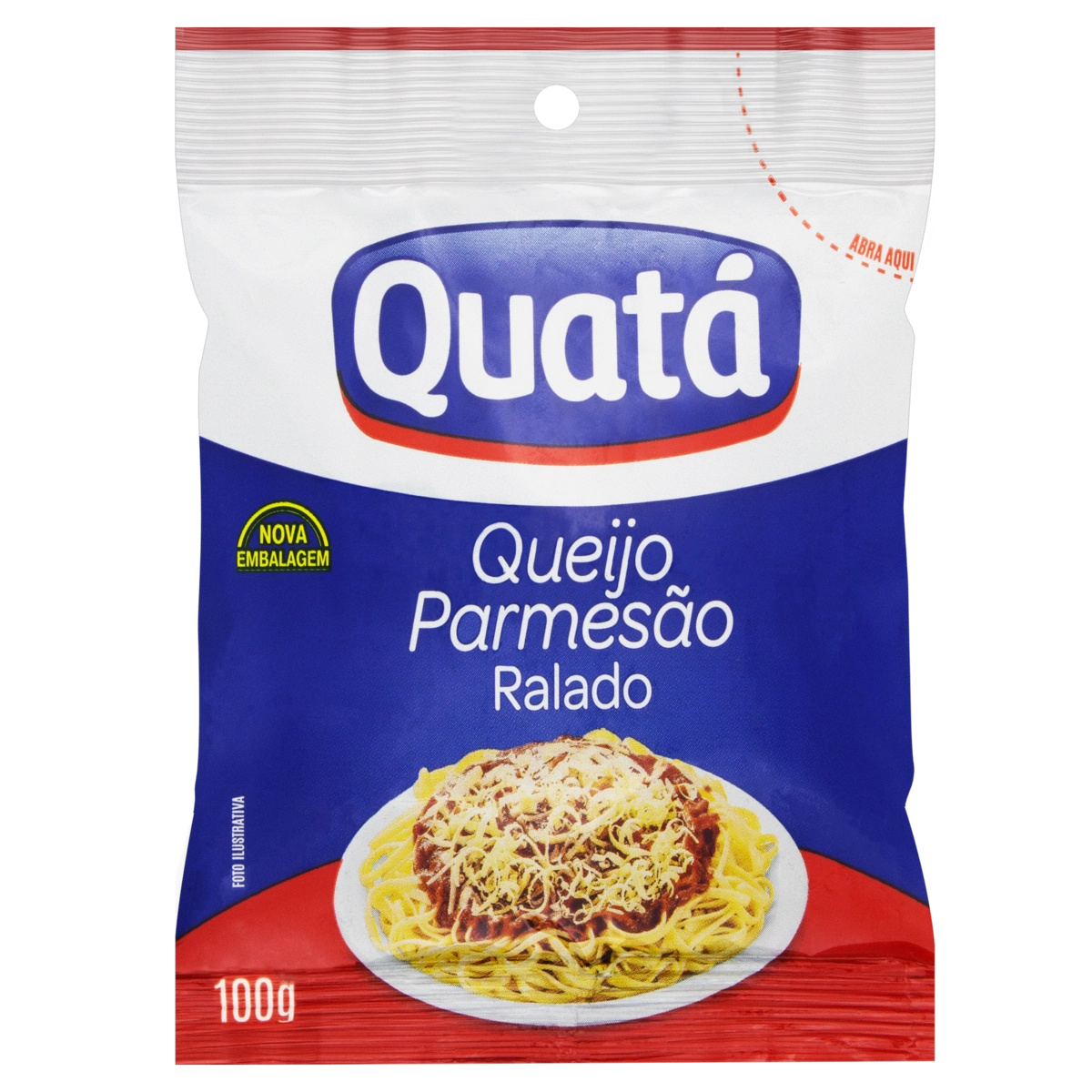 Queijo Parmesão Ralado Quatá Pacote 100g