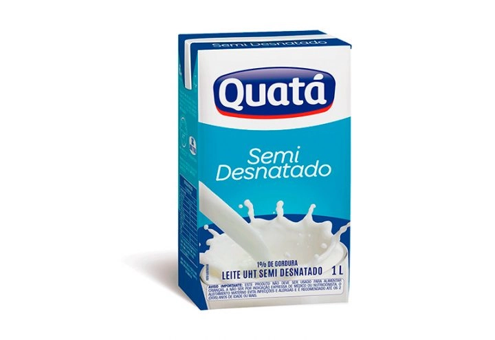 Leite Uht Semidesnatado Quatá Caixa 1l